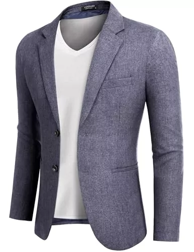 COOFANDY Blazer COOFANDY Herren Sakko Sportlich Casual Freizeit Modern Anzug Regular Fit 2 Knöpfe Business Anzugjacken