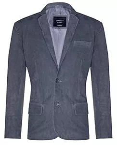 Infinity Leather Blazer Infinity Leather Herren-Veloursleder-Blazer-Jacke Weicher echter italienischer Ledermantel