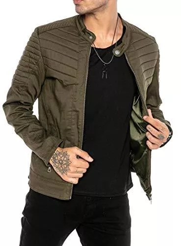 Red Bridge Jacken Red Bridge Herren Jacke Übergangsjacke Biker Baumwolle mit Reißverschluss
