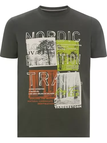 Jan Vanderstorm T-Shirts Jan Vanderstorm Herren T-Shirt Tandrup | Kurzarm, Rundhals | Reine Baumwolle | große Größen L-7XL