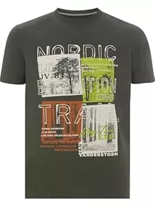 Jan Vanderstorm  Jan Vanderstorm Herren T-Shirt Tandrup | Kurzarm, Rundhals | Reine Baumwolle | große Größen L-7XL
