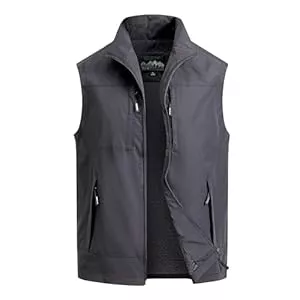 MeiLayM Westen MeiLayM Herren Outdoor Weste Atmungsaktiv Anglerweste Sommer Schnelltrocknend Weste Vielen Taschen Weste Freizeit Ärmellos Jacke Camping Safari Fotografie Weste