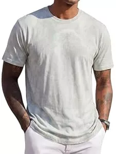 JEEGAL T-Shirts JEEGAL Herren T-Shirt Rundhals, 95% Baumwolle 5% Elasthan, Regular Fit Kurzarm Shirt mit Print, bequemes Männer Basic Shirt für Alltag Freizeit Sommer