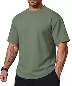 Elainone T-Shirts Herren T-Shirt Oversized Kurzarm – Atmungsaktiv &amp; Schnell Trocknend, Lockerer Schnitt mit Rundhals, Elastisches Sport &amp; Freizeit Shirt für Alltag, Fitness &amp; Sommer