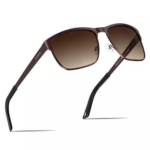 CARFIA Sonnenbrillen & Zubehör CARFIA Polarisierte Herren Sonnenbrille Metallrahmen UV 400 Fahrerbrille Sportbrille Kategorie 3