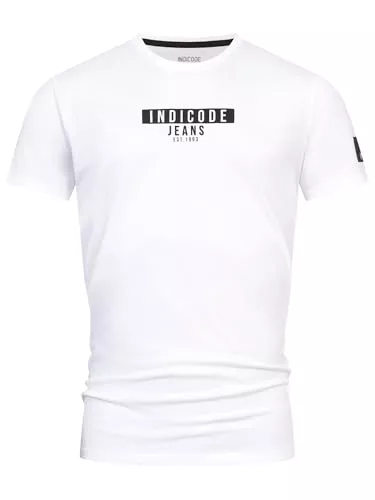 Indicode T-Shirts Indicode Herren INVegas T-Shirt mit Rundhals-Ausschnitt aus Baumwolle | Herrenshirt Sommershirt Männer