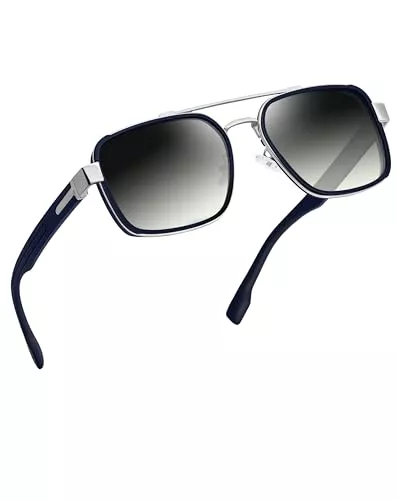 Joopin Sonnenbrillen & Zubehör Joopin Quadratische Sonnenbrille Herren Polarisiert Retro 90er Rechteckige Sonnenbrille Klassische Polarized UV400 Sunglasses Men Woman für Alltag Reise Autofahren