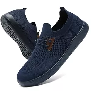 CAIQDM Sneaker & Sportschuhe CAIQDM Bequeme nackte Slip-On-Loafer für Herren hautfreundliche rutschfeste Innensohlen Walking-Freizeitschuhe Retro-Mode leichte und atmungsaktive Outdoor-Fitness-Joggingschuhe