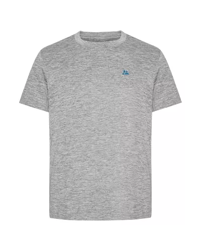 DANISH ENDURANCE T-Shirts Herren Classic T-Shirt aus recyceltem Polyester (Grau Melange, Medium)