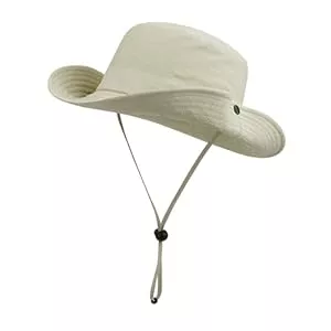 CLAPE Hüte & Mützen CLAPE Herren Wasserdicht Sonnenhut Faltbar Safari Hut Boonie Hut UV Schutz Buschhut mit Kinnband Sommer Fischerhut Cowboy-Stil Sun Hat