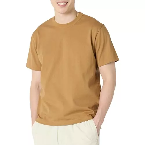 Amazon Essentials T-Shirts Amazon Essentials Herren-T-Shirt aus Schwerer Baumwolle, lockere Passform, Dunkelbraun, Größe M