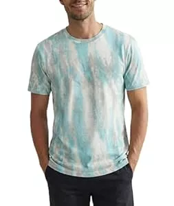 JEEGAL  JEEGAL Herren T-Shirt Rundhals, 95% Baumwolle 5% Elasthan, Regular Fit Kurzarm Shirt mit Print, bequemes Männer Basic Shirt für Alltag Freizeit Sommer