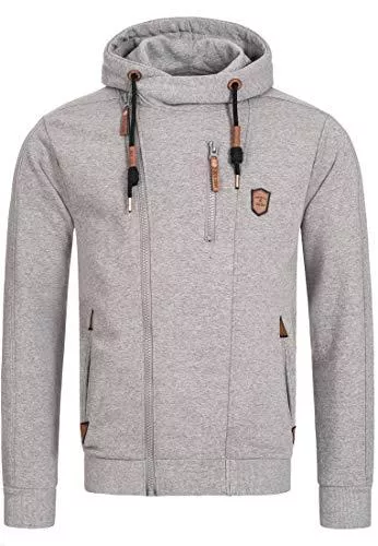 Indicode Kapuzenpullover Indicode Herren Elm Kapuzensweatjacke | Hooded Jacket Kapuzenjacke Hoodie mit Reißverschluss Kapuzenpullover mit Zipper Sweatjacke mit Kapuze Kapuzensweatshirt für Männer