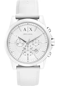 Armani Exchange Uhren Armani Exchange Watch for Men, Quarz-Chronographenwerk und 44mm Gehäusegröße mit Silikonarmband