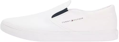 Tommy Hilfiger Sneaker & Sportschuhe Tommy Hilfiger Herren Vulcanized Sneaker Core Slip On ohne Schnüren, Weiß (White), 40