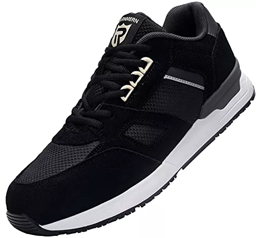 LARNMERN Sneaker & Sportschuhe LARNMERN Sicherheitsschuhe Herren Damen Arbeitsschuhe,rutschfest Schutzschuhe mit Stahlkappen Anti-Punktion Atmungsaktiv L91169 35-47