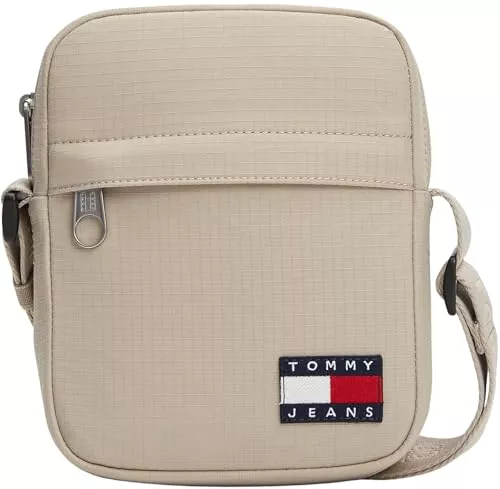 Tommy Jeans Taschen & Rucksäcke Tommy Jeans Herren Crossbody Bag Tasche Daily Ripstop Reporter mit Außentasche, Beige (Stone), Einheitsgröße