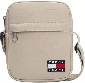 Tommy Jeans Taschen & Rucksäcke Tommy Jeans Herren Crossbody Bag Tasche Daily Ripstop Reporter mit Außentasche, Beige (Stone), Einheitsgröße