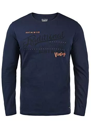 Blend Langarmshirts Blend Dopper Herren Longsleeve Langarmshirt Shirt Mit Print
