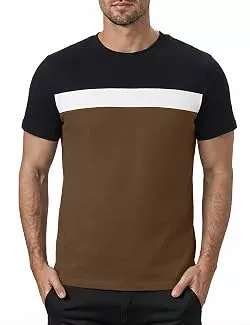 iClosam T-Shirts iClosam T Shirt Herren Baumwolle Kurzarm Rundhals Regular Fit S bis 3XL