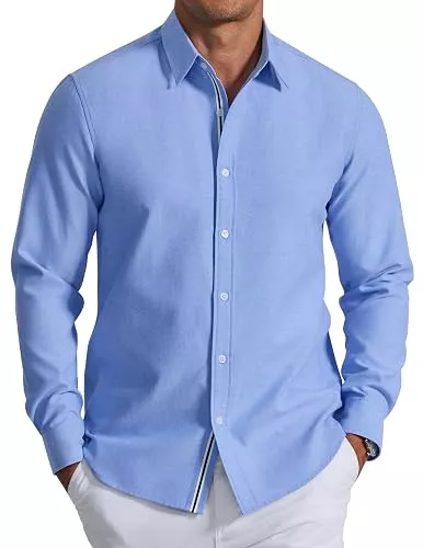 COOFANDY Hemden COOFANDY Hemd Herren Langarm Oxford Hemd Freizeithemden Button Down Hemd