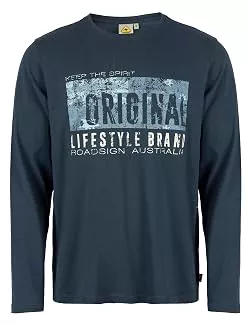 ROADSIGN Langarmshirts ROADSIGN australia Herren Langarmshirt mit Marken-Print