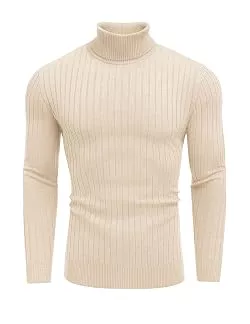 COOFANDY Pullover & Strickmode COOFANDY Herren Rollkragen Pullover Feinstrick Strickpullover