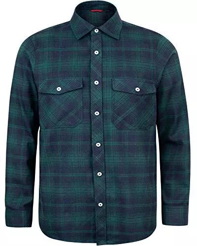 J.Ver Hemden J.Ver Herren Hemd Kariertes Freizeithemd Normale Passform Lange Ärmel Flanellhemden