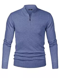 Sykooria Pullover & Strickmode Sykooria Strickpullover Herren mit V Ausschnitt oder Half Zip Langarm