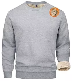 MAGCOMSEN Pullover & Strickmode MAGCOMSEN Herren Winter Sweatshirt Fleece Pullover Gefüttert Sport Pulli Warm Langarm Shirt mit Rundhalsausschnitt