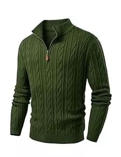 JMIERR Pullover & Strickmode JMIERR Herren Pullover Zip Casual Stehkragen Strickpullover