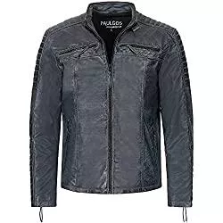 PAULGOS Jacken PAULGOS Herren Lederjacke Echtes Leder Jacke Echtleder Übergangsjacke Fashion in 5 Farben Gr. S-7XL Design1