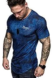 REPUBLIX T-Shirts REPUBLIX Oversize Herren Crew Neck Body-Fit Marble Design Shirt Sommer T-Shirt Rundhals-Ausschnitt R-0034