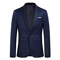 Allthemen Blazer Allthemen Sakko Herren Slim Fit EIN Knopf Anzugjacke Herren Blazer für Business Hochzeit Freizeit