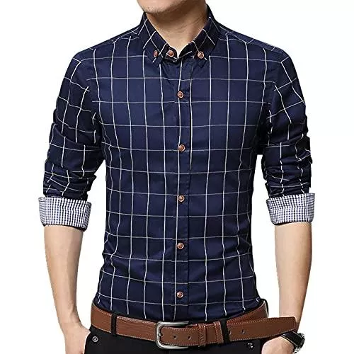 YINFEI Hemden YINFEI Herren Kariertes Hemd Herren Slim Fit Business Freizeithemd