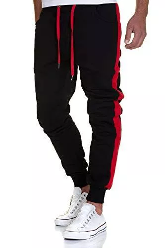 Amaci&amp;Sons Hosen Amaci&amp;Sons Herren Streifen Jogginghose Sporthose Sweatpants Jogger Trainingshose