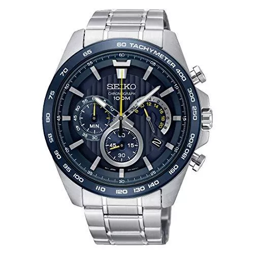 Seiko Uhren Seiko Chronograph Herren-Uhr Edelstahl mit Metallband