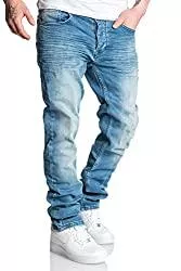 Amaci&amp;Sons Jeans Amaci&amp;Sons Herren Basic Jogger Jeans Regular Slim Denim Hose Destroyed 7978C