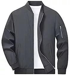 TACVASEN Jacken TACVASEN Herren Leichte Bomber Blouson Bomberjacke Sommer Übergangsjacke Fliegerjacken Freizeit mit Taschen