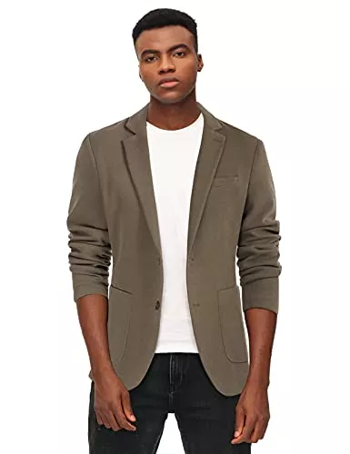 PaulJones Blazer PaulJones Herren Anzugjacken Slim Fit Einfarbig Anzug Business Freizeit Leichte Blazer