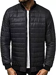 OZONEE Jacken OZONEE Herren Übergangsjacke Jacke Übergang Jacken Herbst Bomberjacke Stehkragen Kapuze Steppjacke Kapuzenjacke Leichte Outdoor Puffer Jacket Gepolstert
