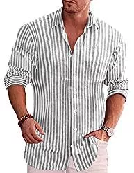 JINIDU Hemden JINIDU Herren Casual Hemden Kurzarm Button Down Slim Fit Shirt