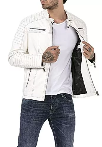 Redbridge Jacken Redbridge Bikerjacke für Herren Kunstleder-Jacke Übergangsjacke Reißverschluss