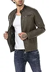 Redbridge Jacken Redbridge Bikerjacke für Herren Kunstleder-Jacke Übergangsjacke Reißverschluss
