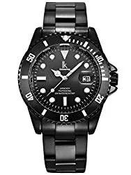 Alienwork Uhren Alienwork IK Armbanduhr Herren Damen Kalender Metall-Armband