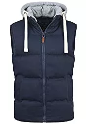 Blend Jens Westen Blend Jens Herren Weste Steppweste Outdoor Weste Mit Kapuze Und Stehkragen