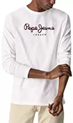 Pepe Jeans Langarmshirts Pepe Jeans Herren Long Sleeve Top Eggo Long, Schwarz