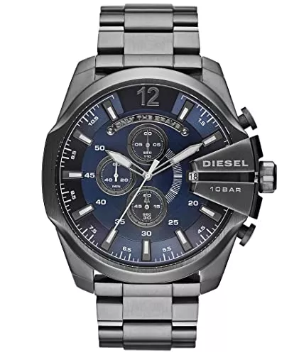 Diesel Uhren Diesel Herren Mega Chief Chronograph, 51 mm Gehäusegröße Edelstahluhr
