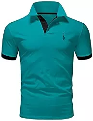 GLESTORE Poloshirts GLESTORE Poloshirt Herren, T Shirts Männer, Hemd Herren Kurzarm Giraffe Stickerei T-Shirt Sommer Slim Fit Golf Sports