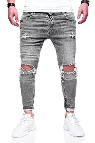 Rello &amp; Reese Jeans Rello &amp; Reese Herren Destroyed Jeans Hose JN-3299